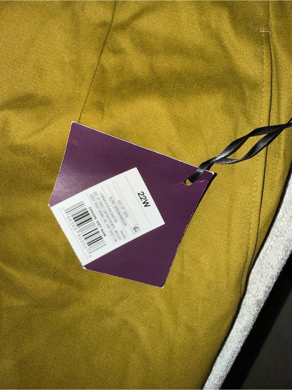 NWT Ava & Viv Women’s 22W Olive Green Straight Leg Pants Target Plus Size - Picture 2 of 2
